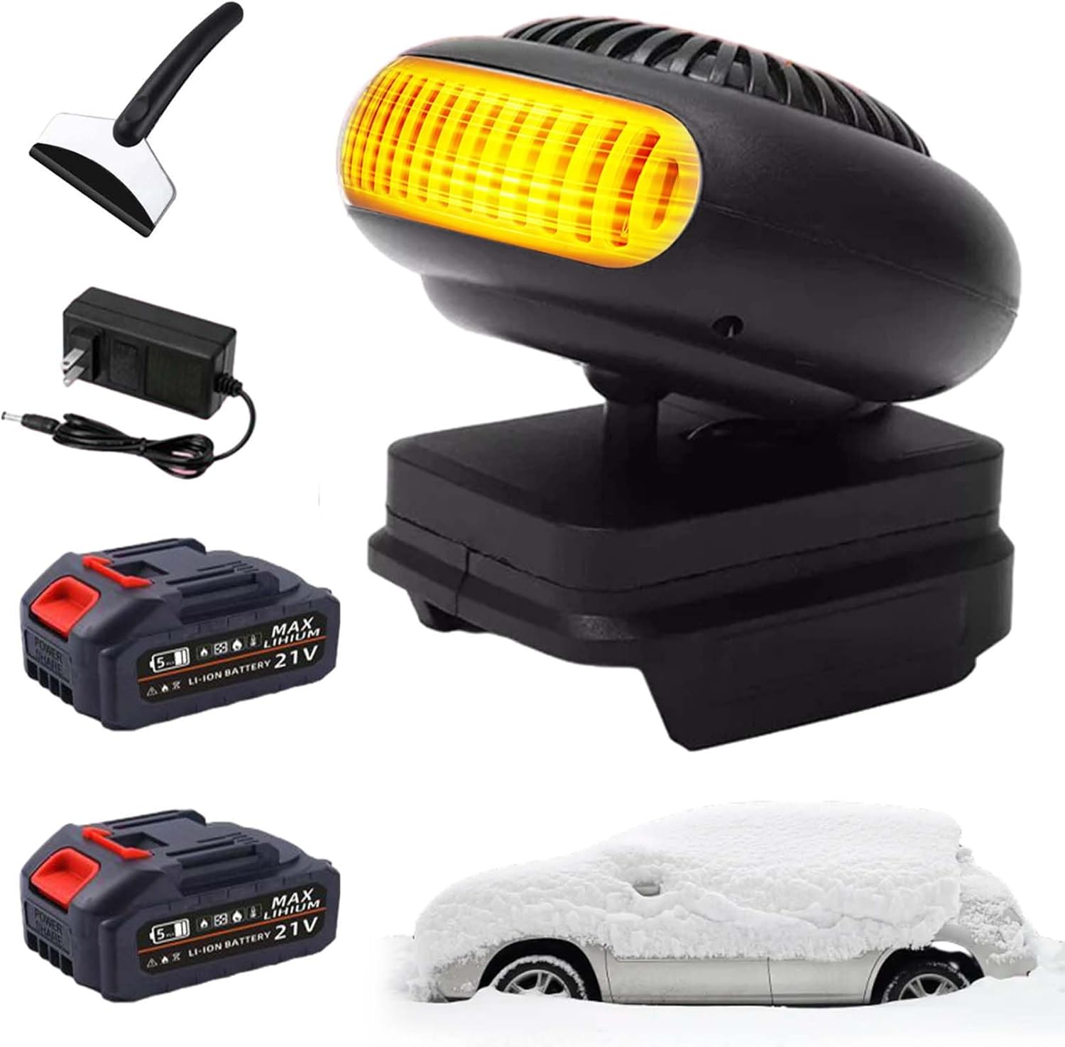 Calefactor Eléctrico Portátil con Batería Recargable y Dual Heat