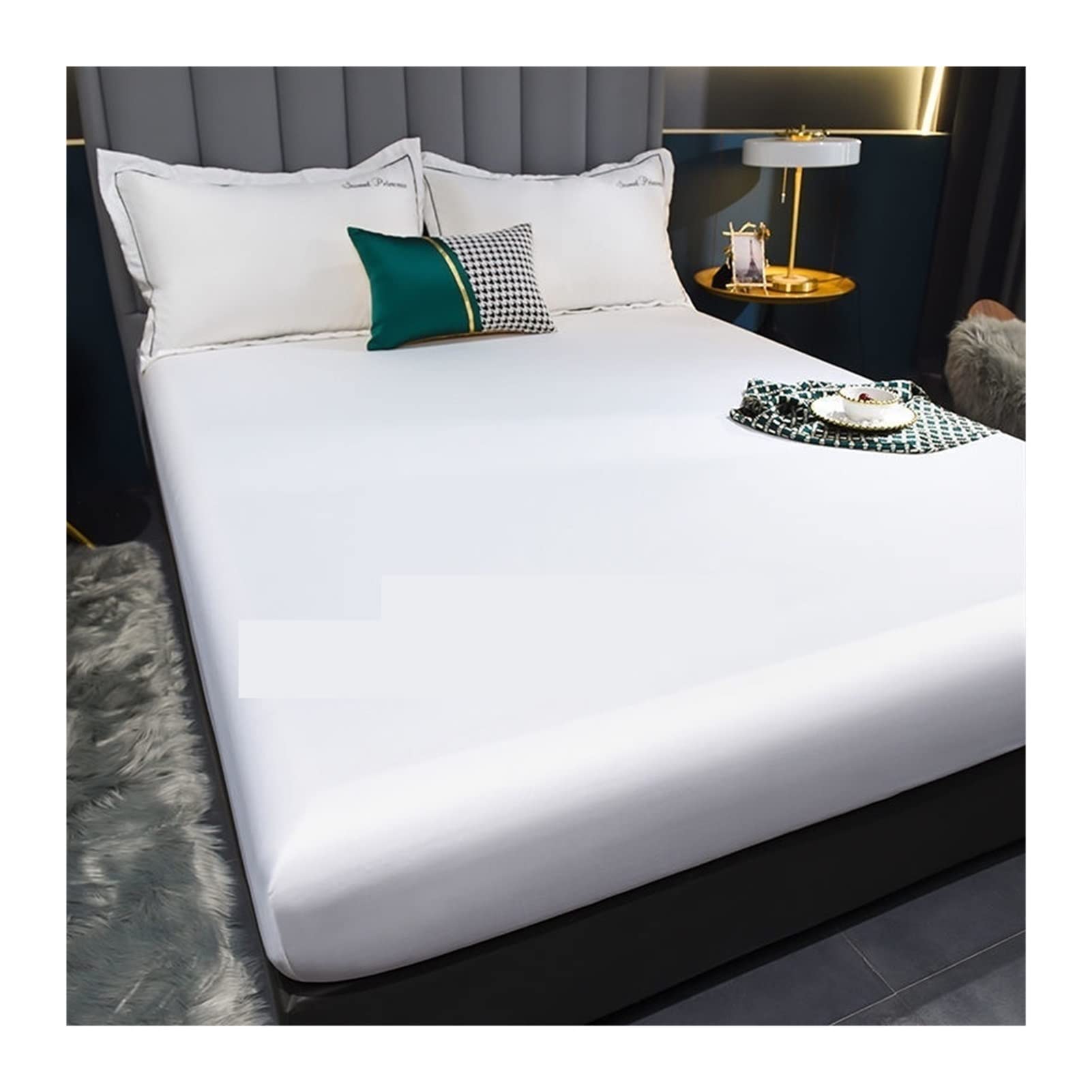 Drap-Housse en Soie glacée satinée multicolore pour un lit haut de gamme 120x200cm