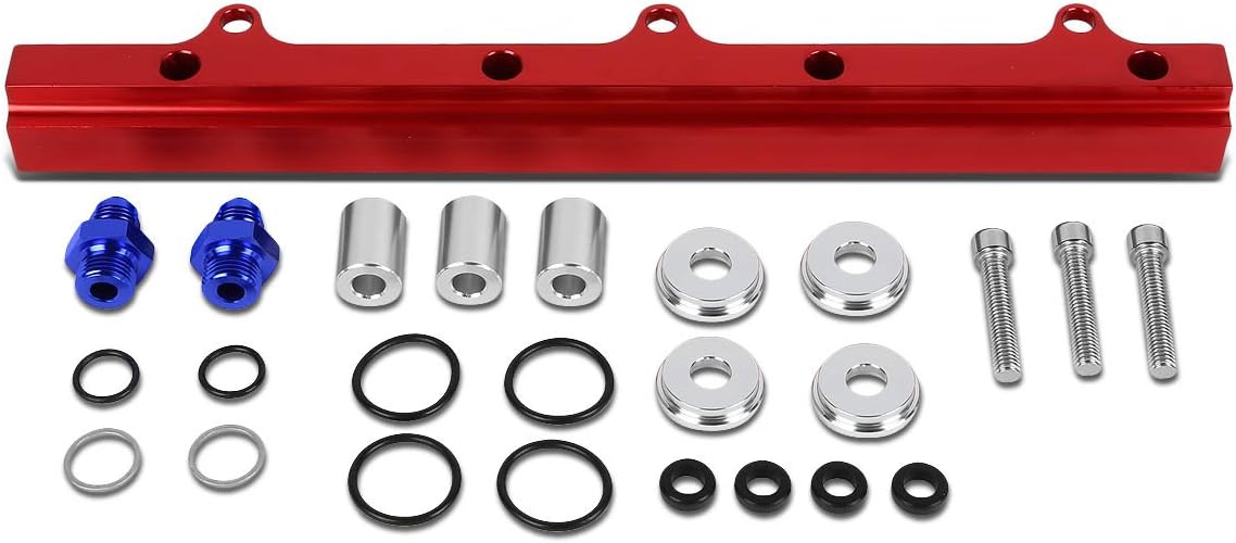 DNA Motoring FRK-B16-RD High Flow Fuel Injector Rail Kit [For 88-01 Honda Civic Si/Prelude/CRV]