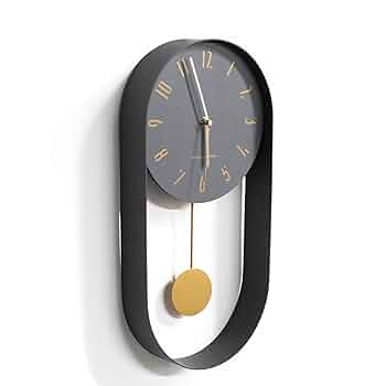 Amazon.co.jp: 掛け時計 おしゃれ 金属 振り子時計 シンプルな