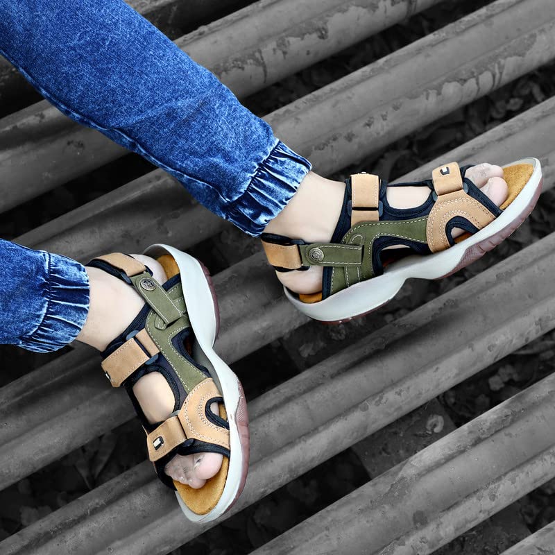 Image of Exquisite Tan Leather Sandals - A Perfect Blend of Luxury and Comfort
