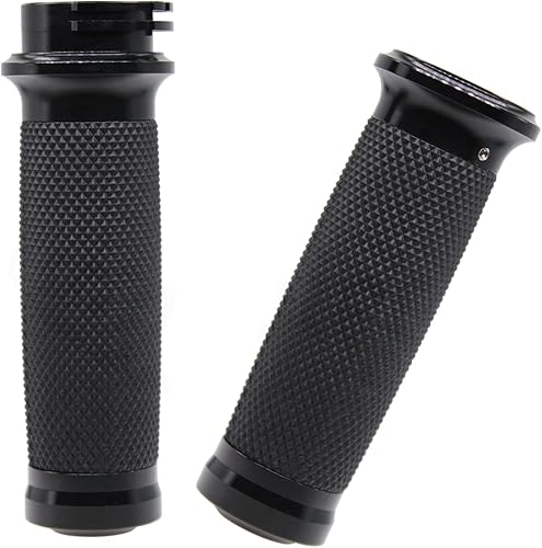 Empuñaduras de manillar de motocicleta de 1 pulgada antideslizantes de goma rombo universal para Harley Kawasaki Yamaha Suzuki