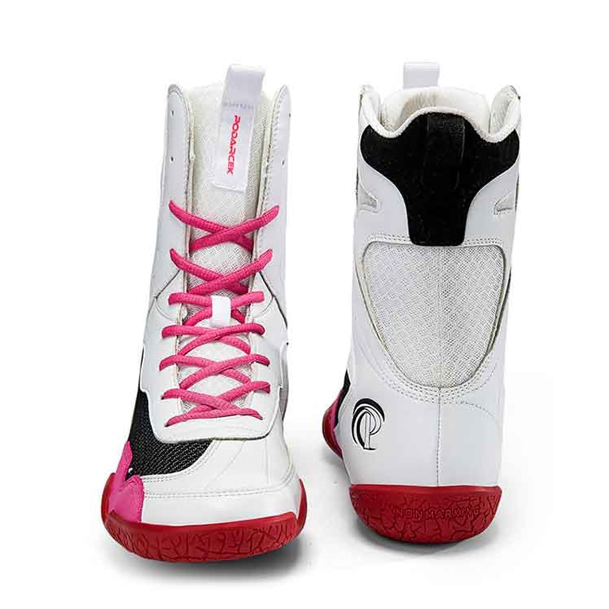 Scarpe da Boxe da Uomo, Scarpe da Allenamento per Bodybuilding da Wrestling Alte Kickboxing Stivali Sportivi da Competizione
