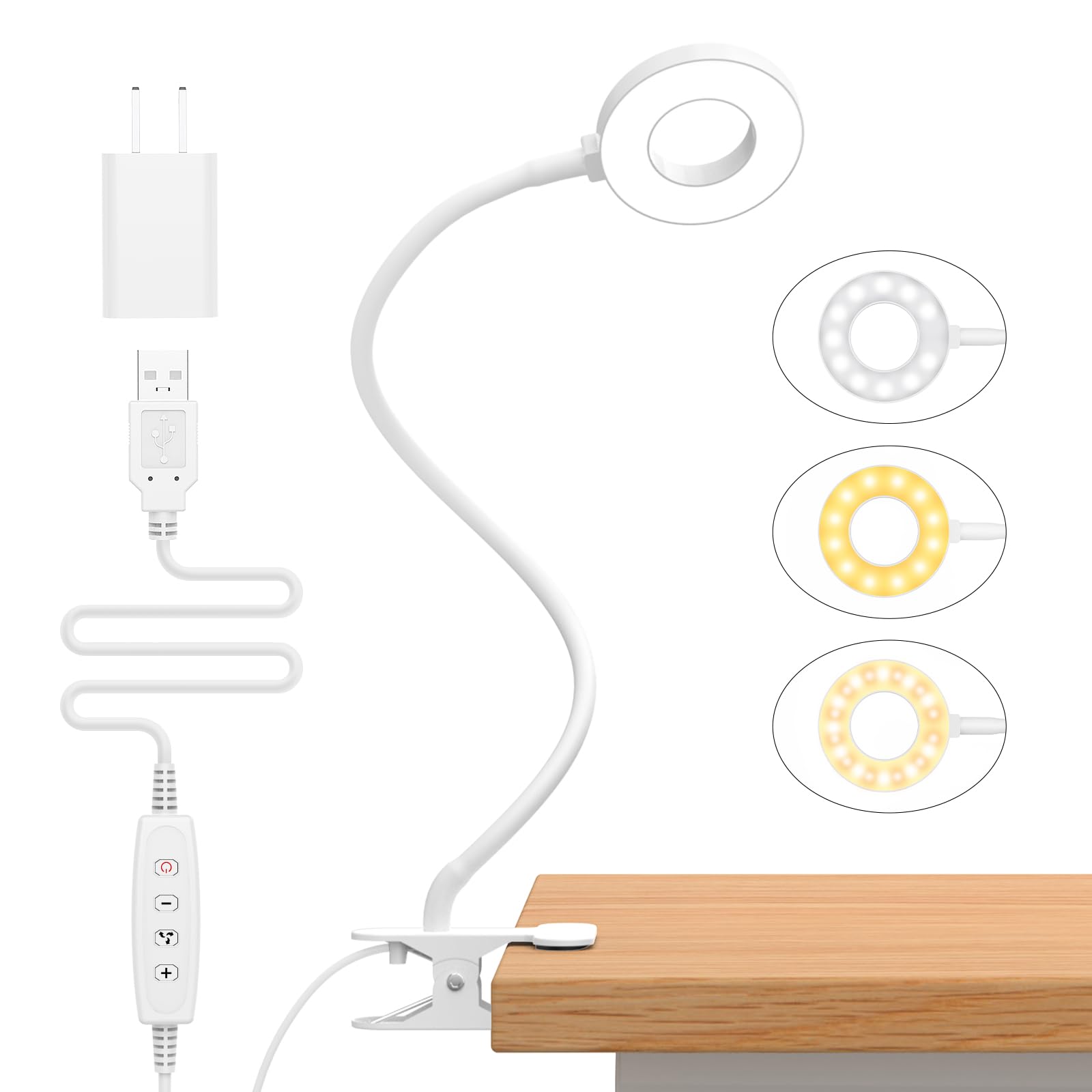 iZELL Reading Light USB Clamp
