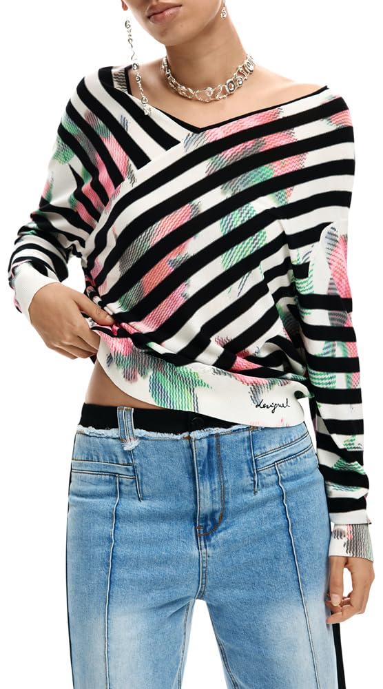 Desigual Sweater de la colección Mujer, Negro, XL