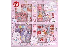 EAMOTOL Series of 100-Sheet Japanese Decorative PET Waterproof Stickers for Various Crafting...