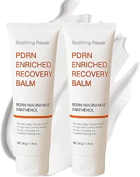 2PCS PDRN Recovery Balm for Face,PDRN Enriched Repair Cream with Niacinamide&Panthenol, Soothing Face Body Moisturizer for Sensitive Skin,Plumping,Hydration&Barrier Strengthening,Korean Skin Care