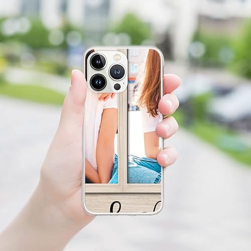 Miniatura 5 de CUBICER Fundas personalizadas para teléfono con foto de mejor amigo, texto personalizado, transparente, impermeable, funda protectora para regalos