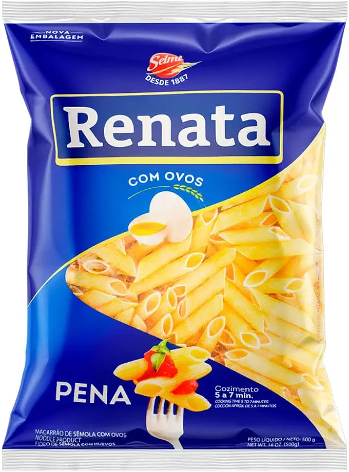 MACARRÃO RENATA C/OVOS PENA 20X500