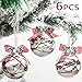 Produktbild Valery Madelyn Weihnachtskugeln Set 6 Stücke 8CM aus transparentem Glas Rund gefüllt mit Schnee Wald Christbaumkugeln mit Aufhänger Weihnachtsbaumschmuck Weihnachten Dekoration