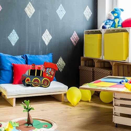 Miniatura 7 de ArtCreativity Tren de felpa acogedor de 11 pulgadas para niños, juguete de almohada de tren suave y tierno, bonita decoración de guardería, premio