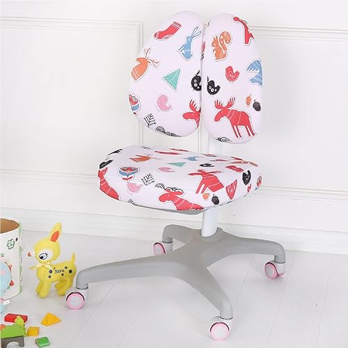 Miniatura 9 de Funda elástica para silla de escritorio para niños, silla de estudio para niños con respaldo hueco, funda para silla de computadora, funda giratoria