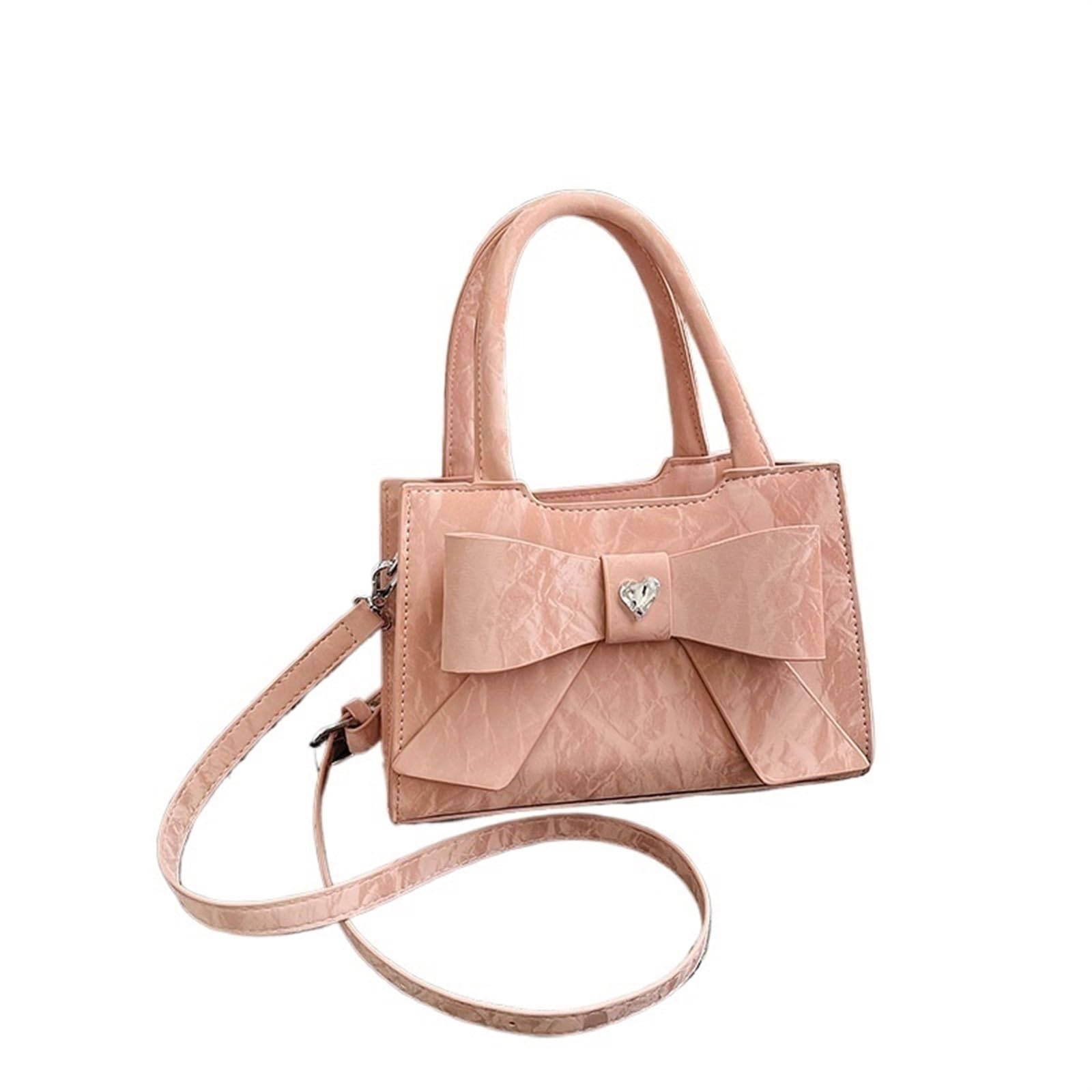bolsos para mujeres， Bolso de mano for mujer, pequeño, cuadrado, tipo bandolera, de nicho(Pink)
