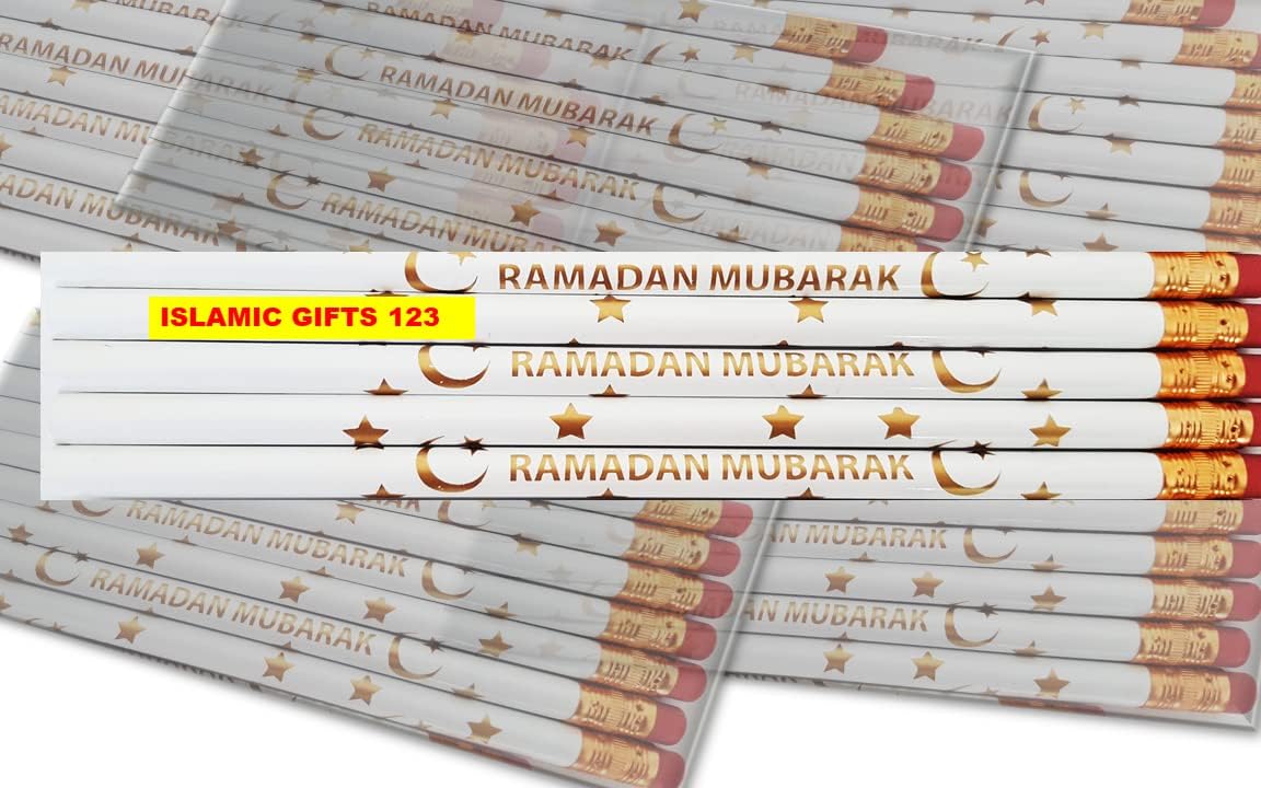 Ramadan Pencils [500 Pack] Ramadan Mubarak Pencils Ramadan Kids Favor Ramadan Decoration Eid Gift Muslim Gifts Islamic Gifts