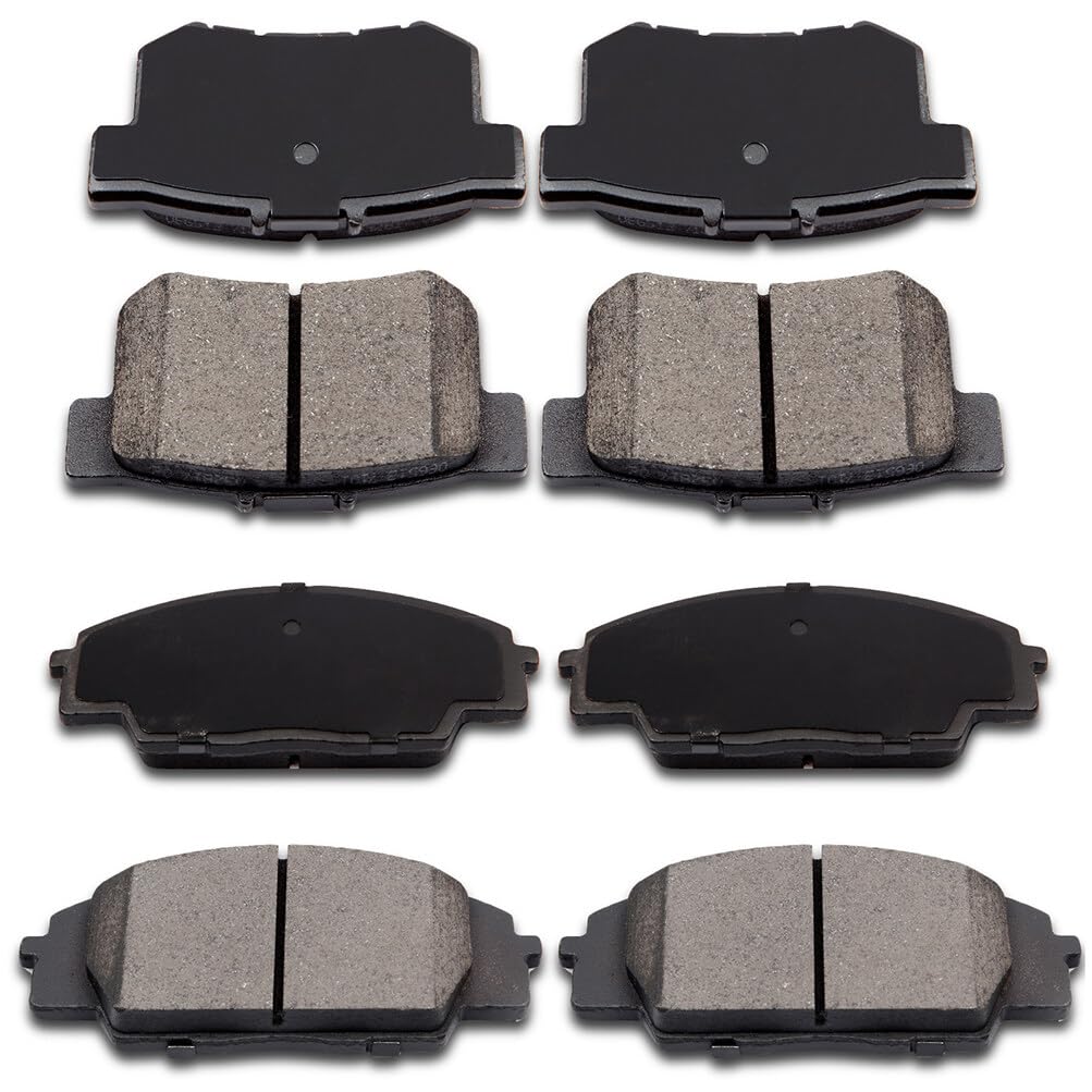 cciyu D537 D829 Front &amp; Rear Ceramic Disc Brake Pads Kit For Acura CSX 2007-2010,For Acura RSX 2002-2006,For Honda Civic 2006-2011,For Honda S2000 2000-2009 8PCS
