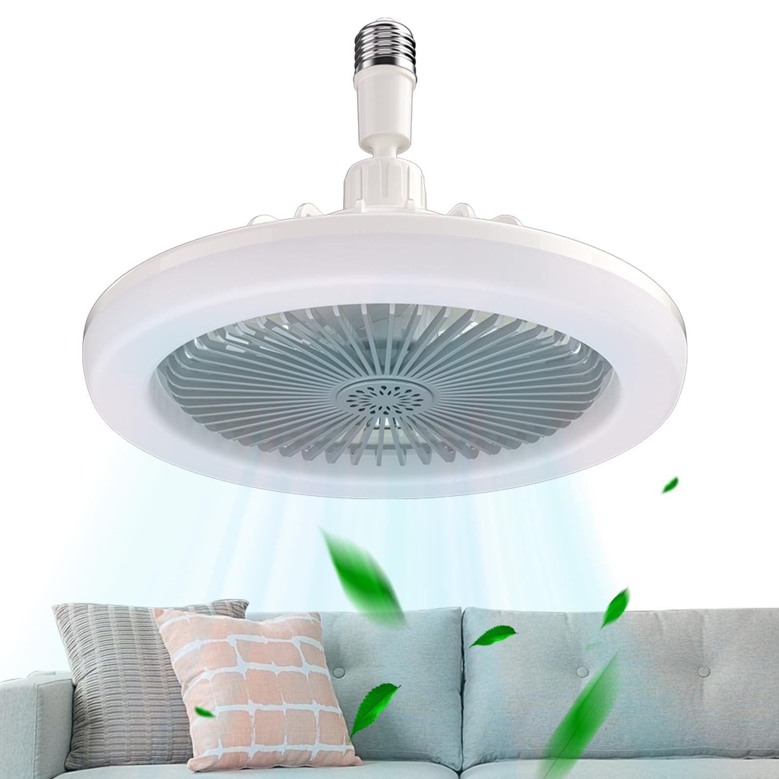SXDMOUBK Silent Ceiling Fan with Light Mini Reversible Fan for Home Cooling & Air Circulation Whisper Quiet Operation for Ultimate Comfort