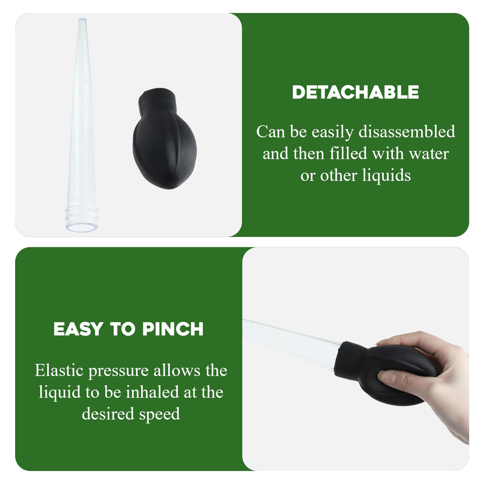 BOBOZHONG Grote pipet met schaal, 28ML grote transferpipetten met bolpunt pipetten lab keuken bakpipet maatbuis gereedschap voor koken roosteren tuinplanten