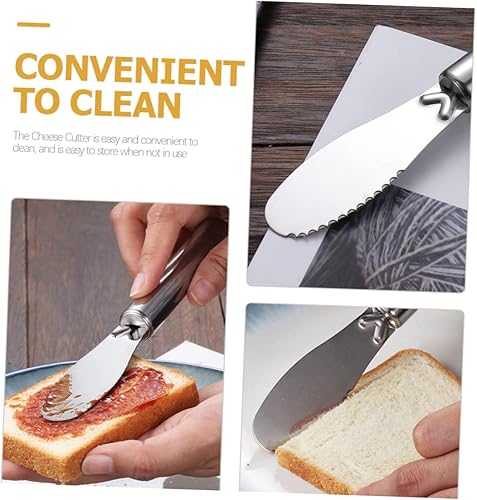 Miniatura 2 de SWOOMEY 3 piezas de acero inoxidable mantequilla de maní mantequilla de maní esparcidor de mantequilla raspador de mantequilla queso condimento