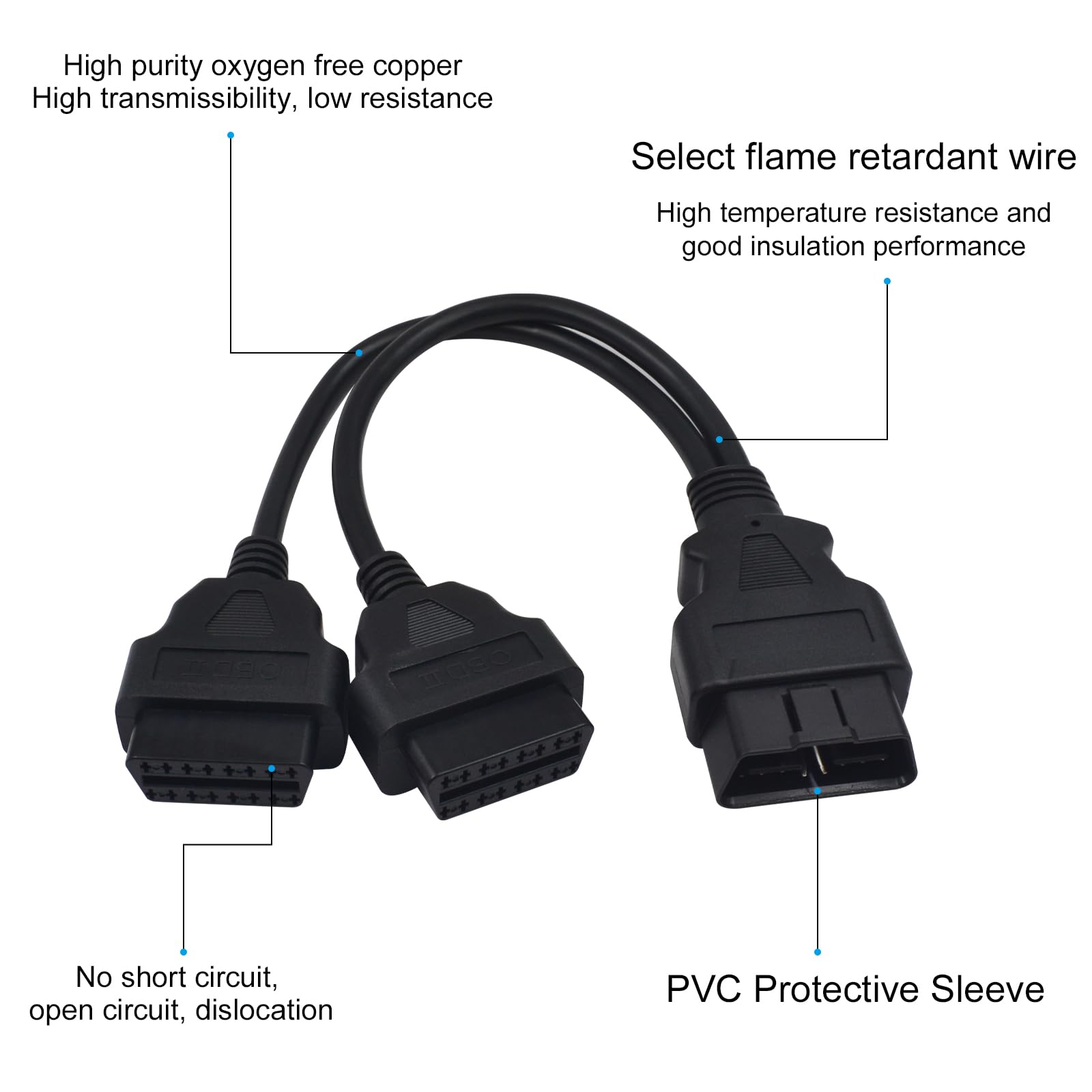 Cavo Prolunga OBD2 - Convertitore Da 1 A 2 Auto, 16 Pin, 35 Cm - Foto 7
