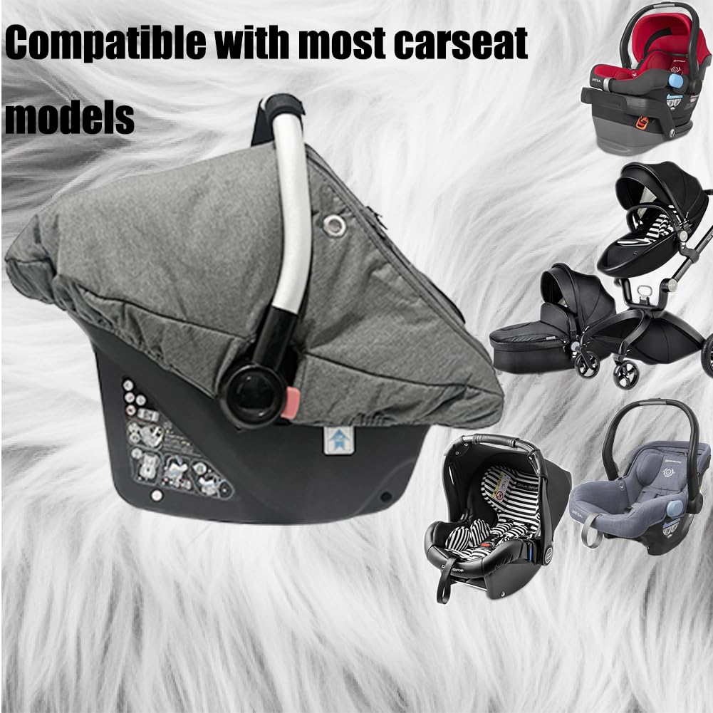 Car Seat Covers for Babies, Winter Fleece Covers Baby Car Seat Cover for Newborn Boy Girl,Universal Canopies Covers for Infants Carseat Cover Waterproof Protection Baby Covers Warm and Cozy - Image 5