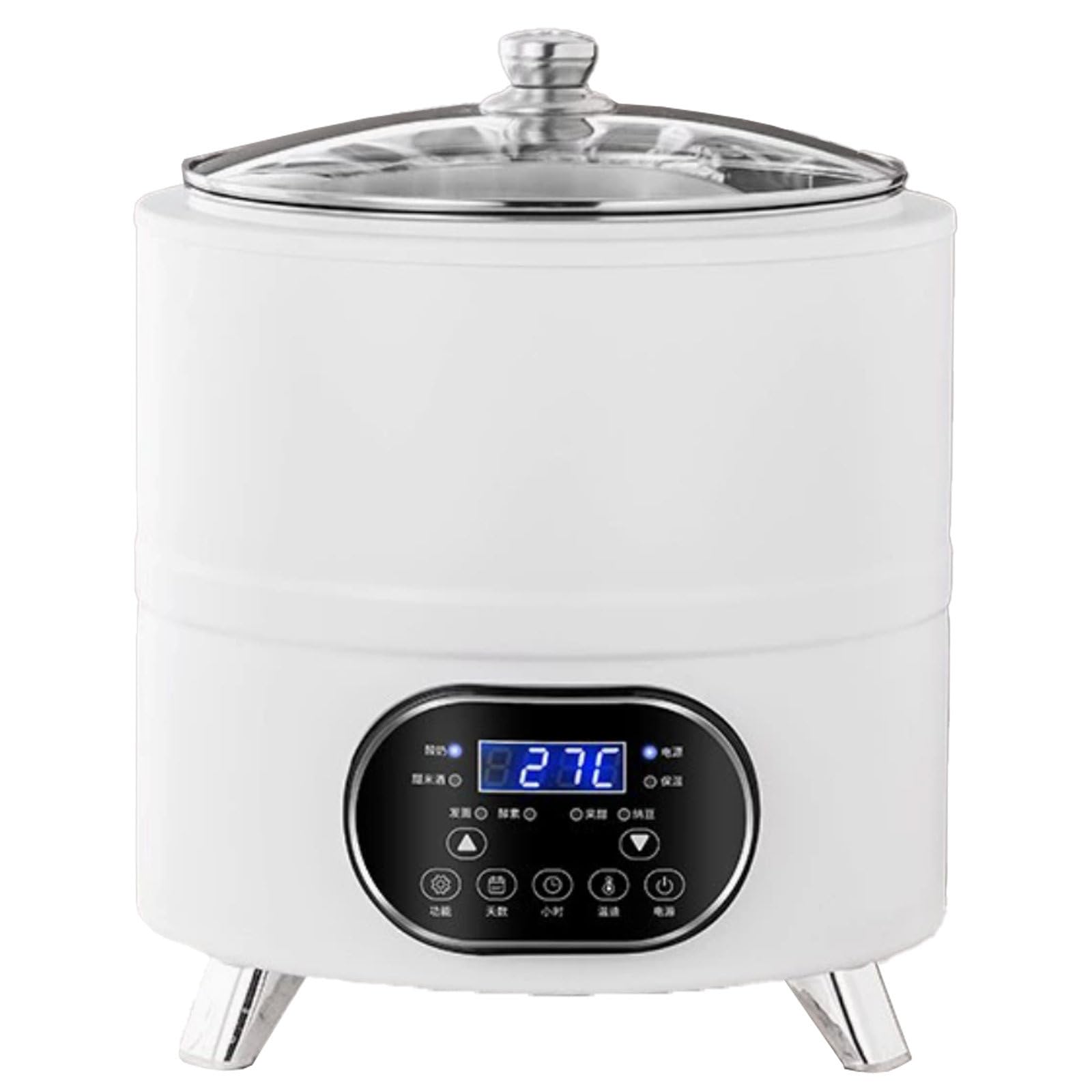 Jogurtownica o Dużej Pojemności Fermentator do Ciasta Moc 400W 600W i Stałe Ciepło 360 Stopni na Ciasto i Kiszone Warzywa w Piekarniach i Restauracjach White-12L