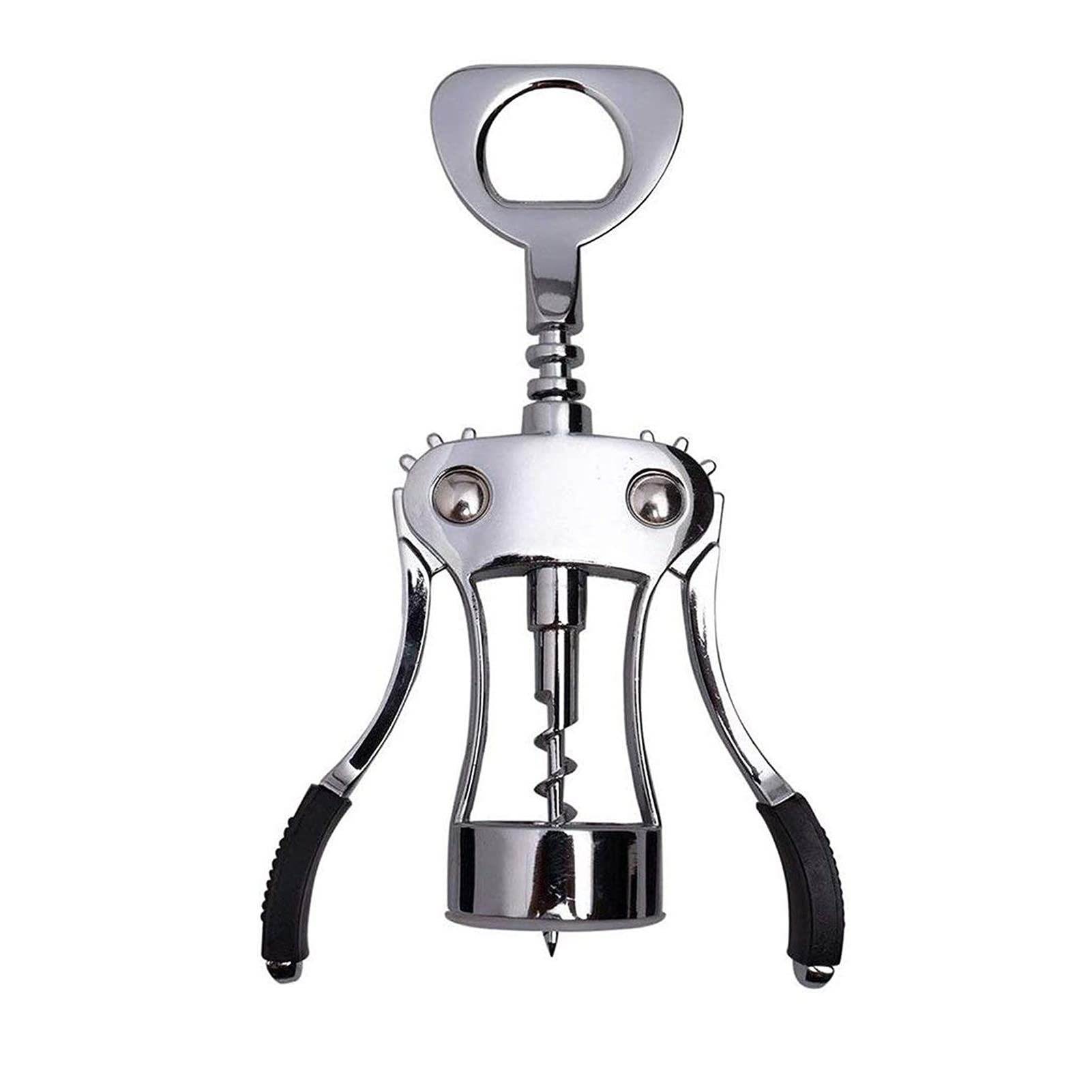 Weallbuy 2 in 1 Wine and Beer Wing Corkscrew,Stainless Steel Multifunction Wine Cork Bottle Opener for Kitchen,Restaurant,Bars,Wine Lovers (Corkscrew)