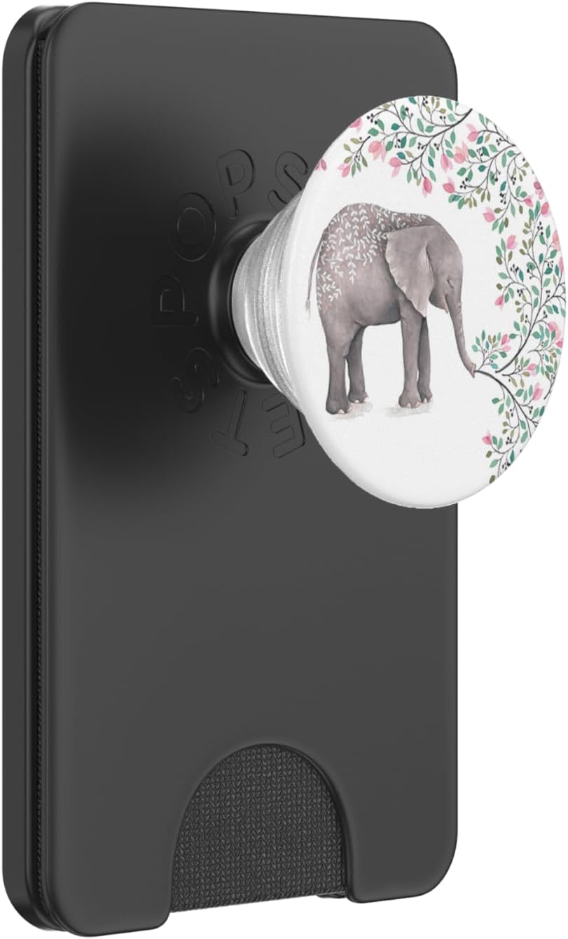 Pop Sockets Grip Stand Elephant Leaves PopSockets PopWallet for MagSafe