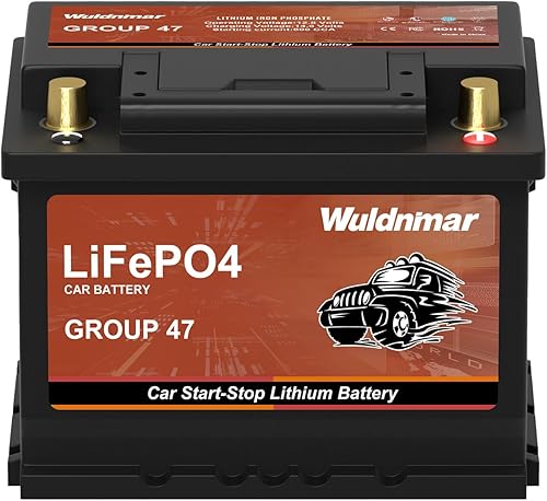 12V BCI Group 47 LiFePO4 Batería de coche de litio 600CCA Batería de arranque automotriz ligera Tamaño H5