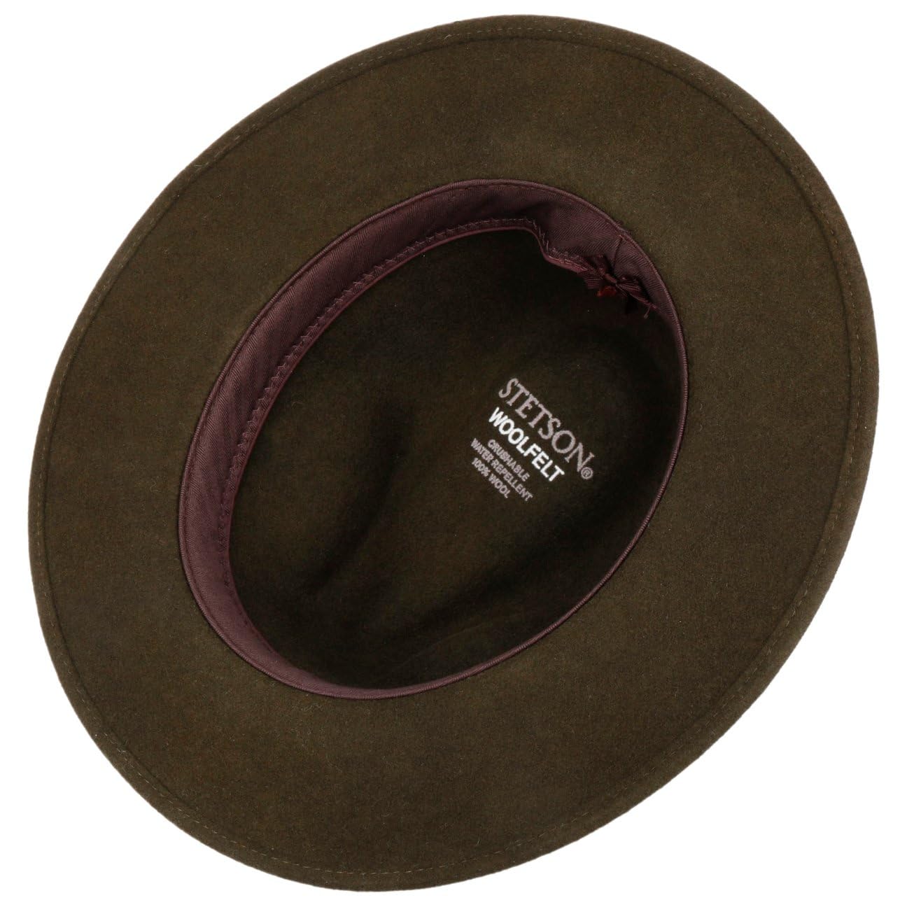 Stetson Chapeau en Laine Lescott Traveller Femme/Homme - Made in The EU Randonneur de Feutre Voyage avec Bandeau Cuir Automne Printemps Hiver Ete Printemps-ete