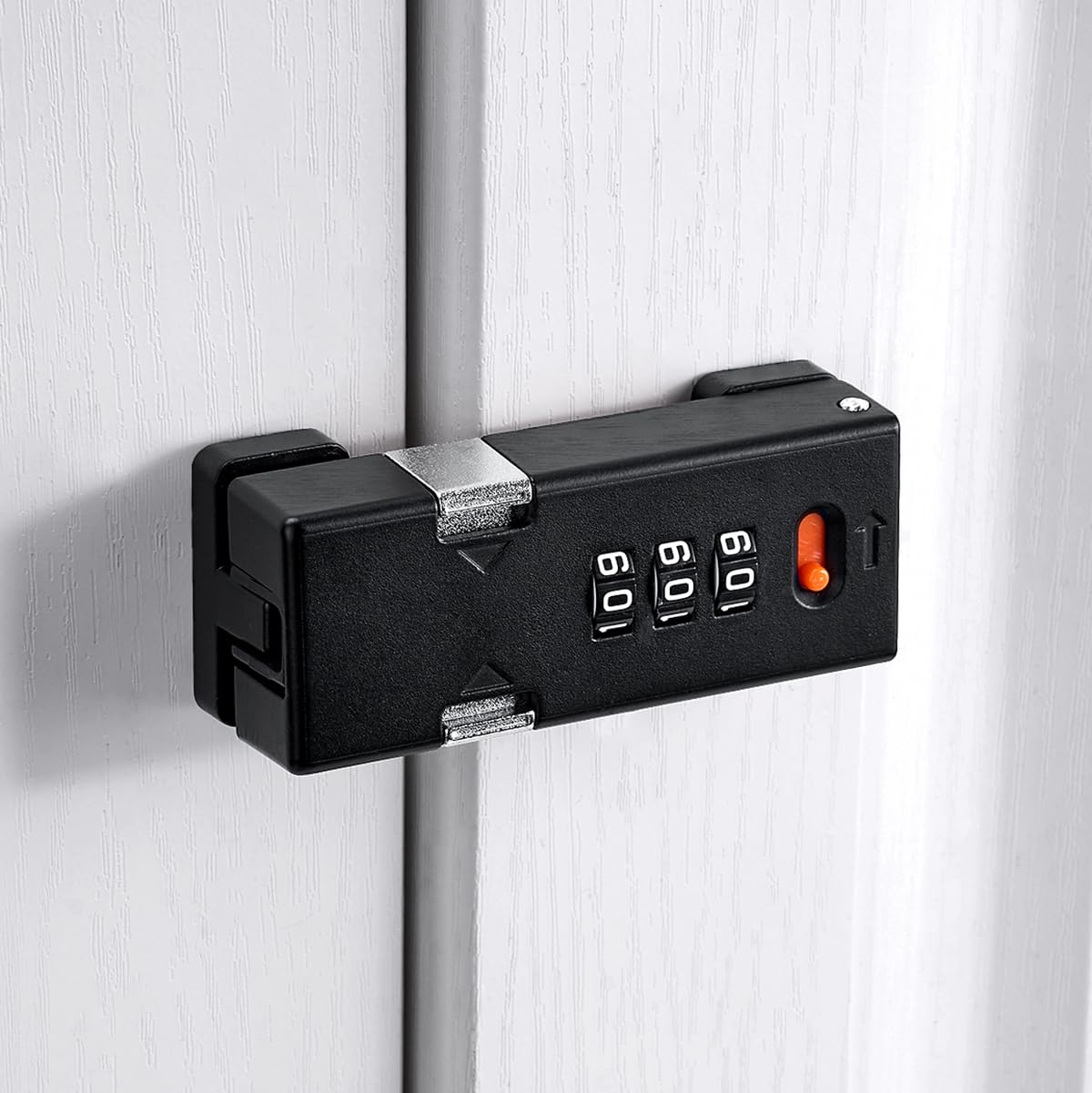 Cabinet Lock，Barn Door Latches,3-Digit Combination Security Locks,Combination Security Lock,for Office File Cabinet,Drawers,Locker,Small Door,Cupboard (1, Black_180 Degree)