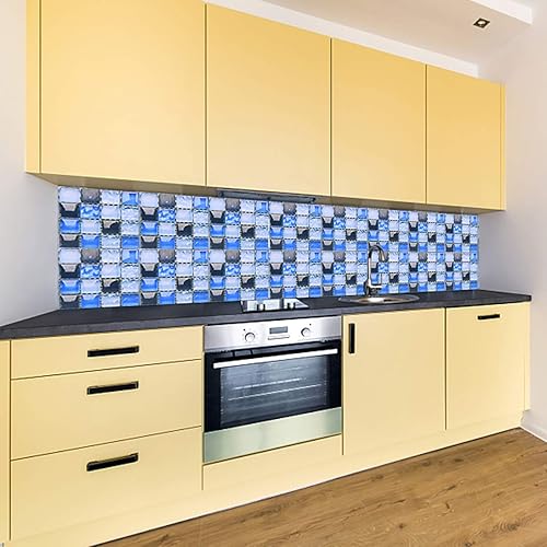 Miniatura 7 de Cozylkx Adhesivos decorativos para azulejos, 10 unidades, 4 x 4 pulgadas cada una, azulejos de mosaico 3D para decoración del hogar, cocina, baño