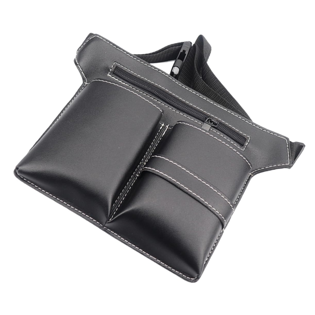 Didiseaon Hairdressing Fanny Pack Hair Tool Travel Organizer Hairdryer Mini Toiletries Hairdressing Waist Bag Hairdressing Cape Hair Dryer Carrying Case Hair Dressing Accessory Pu Black