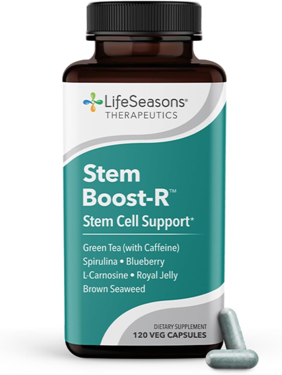 Stem Boost-R - Stem Cell Support - Naturally Repair Damaged Tissue - Vitamin Supplement Rich in Antioxidants - Royal Jelly, Spirulina, Blueberry, Brown Seaweed & L-Carnosine - 120 Capsules