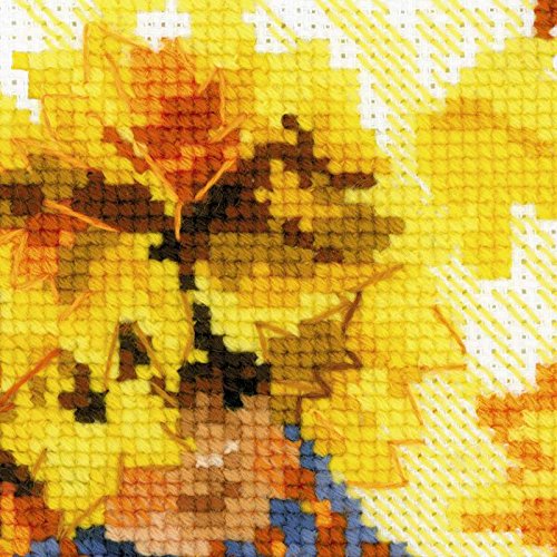 Kit Point De Croix Compté RIOLIS - Couronne Avec Parapluie 24,5x29,5 Cm Sur Aida 14ct