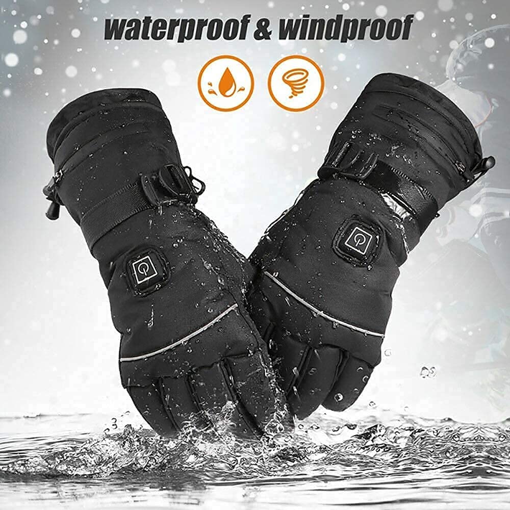 SBTXHJWCGLD Guantes térmicos de Invierno 3 Guantes térmicos con Pantalla táctil de Temperatura Ajustable de calefacción Impermeable Recargable con Pilas para Senderismo Esquí Actividades al ai