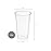 Crystal Clear PET Cups for Iced Coffee,Milkshake, Cold Drinks, Slush, Smoothy\'s, Slurpee, Ice cream, Dessert, Party\'s, Plastic Disposable Cups (50, 24 oz)