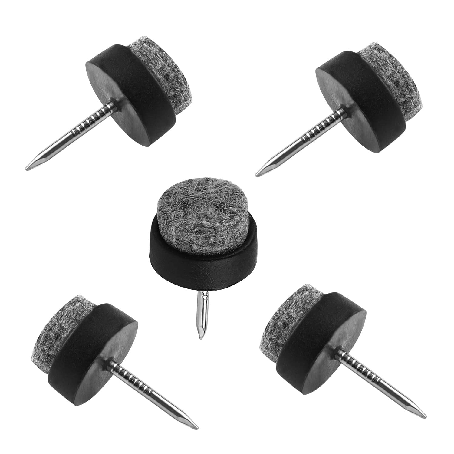 Yinpecly Round Felt Nail Furniture Pads Chair Table Leg Protector for Furniture Feet 14x9mm(DxCap Height) Black 36PCS (B09C5CV9LS) Amazon Price History, Amazon Price Tracker