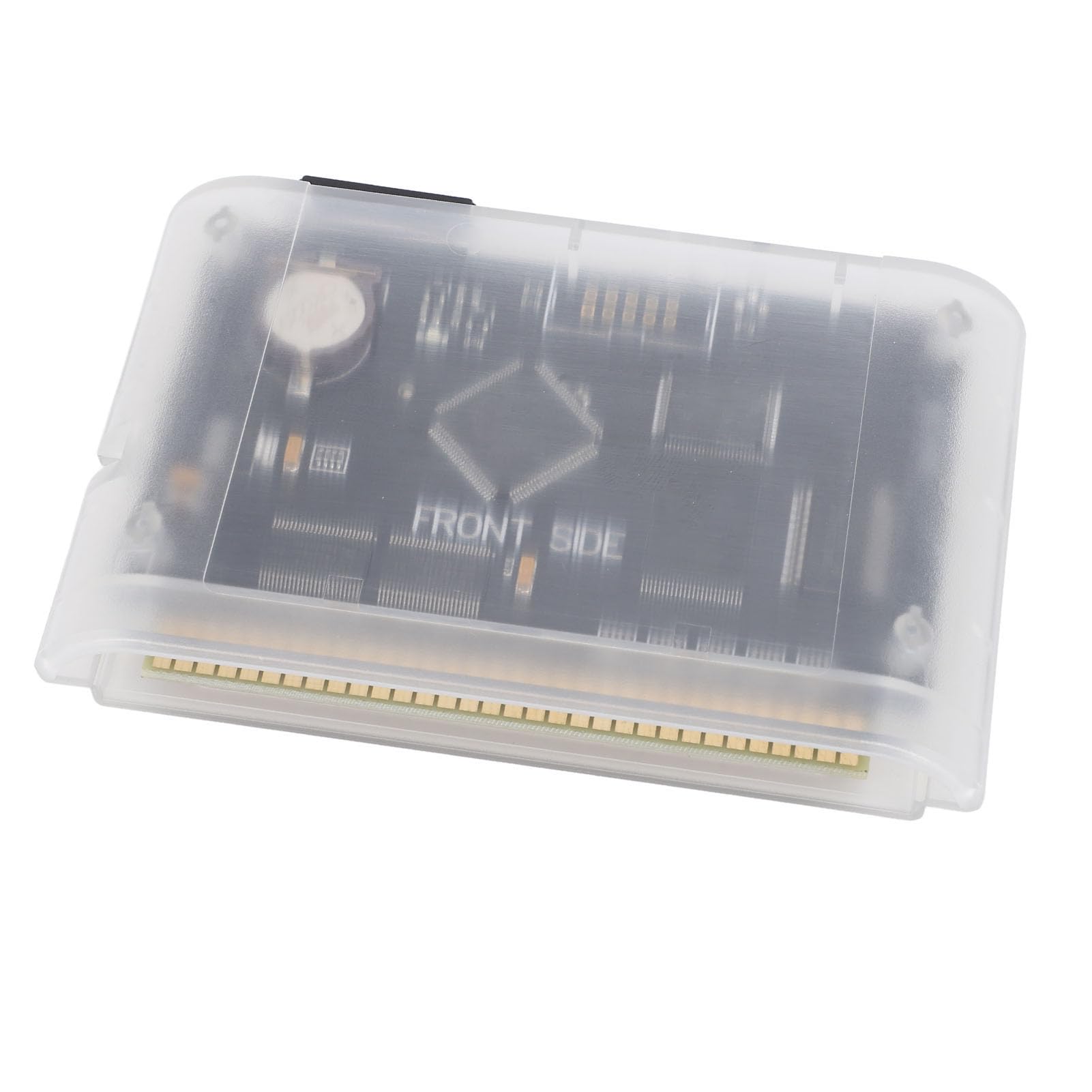 Plyisty Cartuccia di Gioco Carrello Flash retrò per Mega Drive V3.0 Pro, Scheda di Gioco 3000 in 1 per MD1/MD2/MD3/CD-X/32X, Compatibile con Genesis, Mega-Drive, Master System (Bianco trasparente)