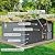 Domi 11x12.5FT Outdoor Storage Shed, Large Size Metal Outdoor Storage Cabinet with Lockable Doors, Windows, Galvanized Steel Storage House for Backyard, Patio, Garden, Lawn, Grey