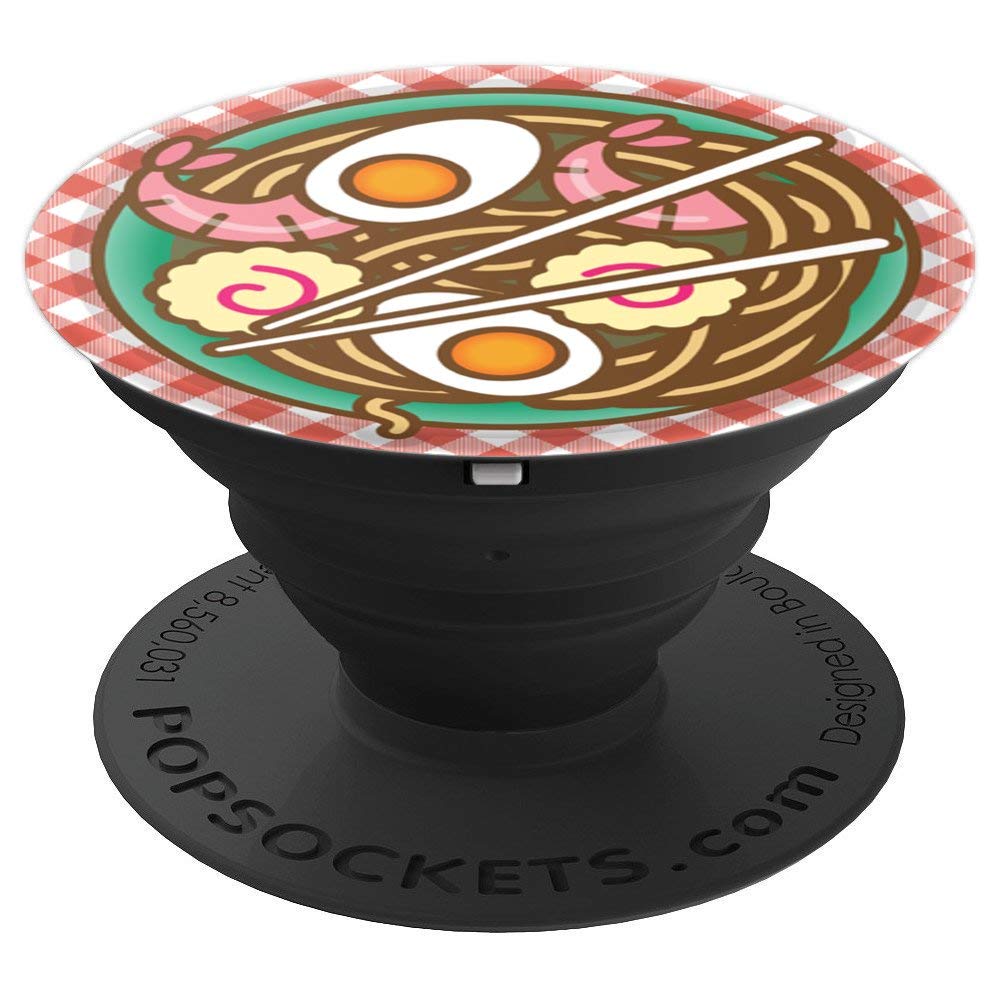Ramen Noodles Kawaii Japan Table Pattern PopSockets Grip and Stand for Phones and Tablets