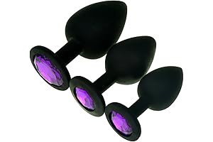 Hmxpls Silicone Jeweled Butt Plug Set for Intimate Exploration