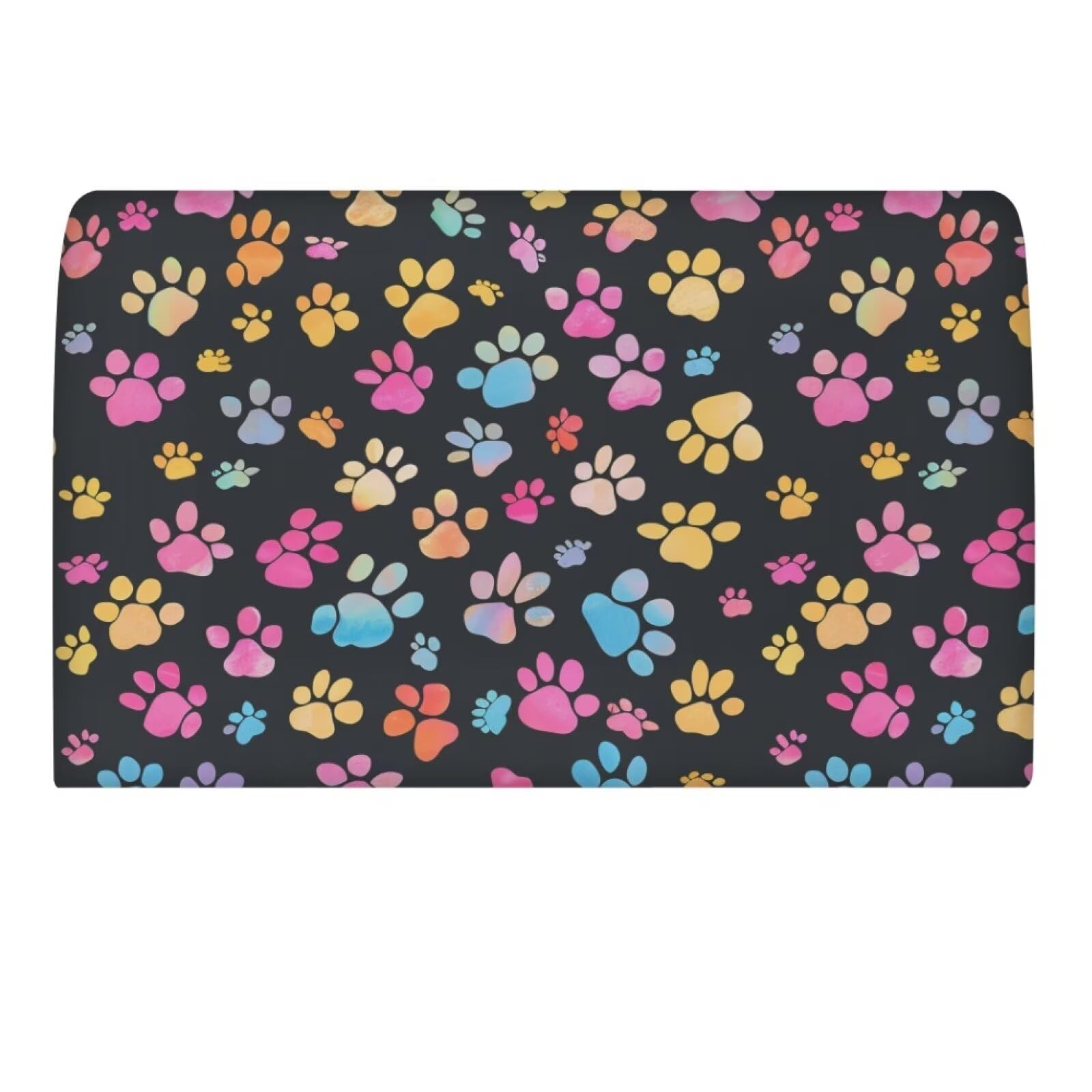 YUVAMAGIMO Dog Paw Bed Headboard Covers Stretch Decorative Furniture Protector Bed Head Cover for Twin Full Queen Size Bed Washable Upholstery Headboard Slipcover for Kids Bedroom Decor