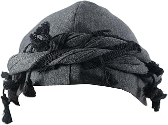 JILIYUPA Satin Lined Turban Halo Turban with Long Twist Straps Turban Mens Silky Head Wraps for Men Turban Head Scarf
