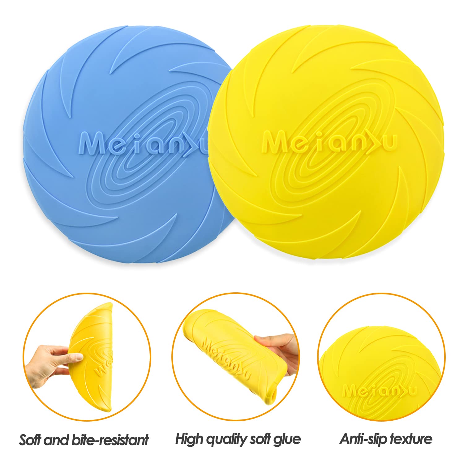 Frisbee In Gomma Per Cani - 2 Pezzi, Galleggianti, Per Gioco E Addestramento - Foto 11