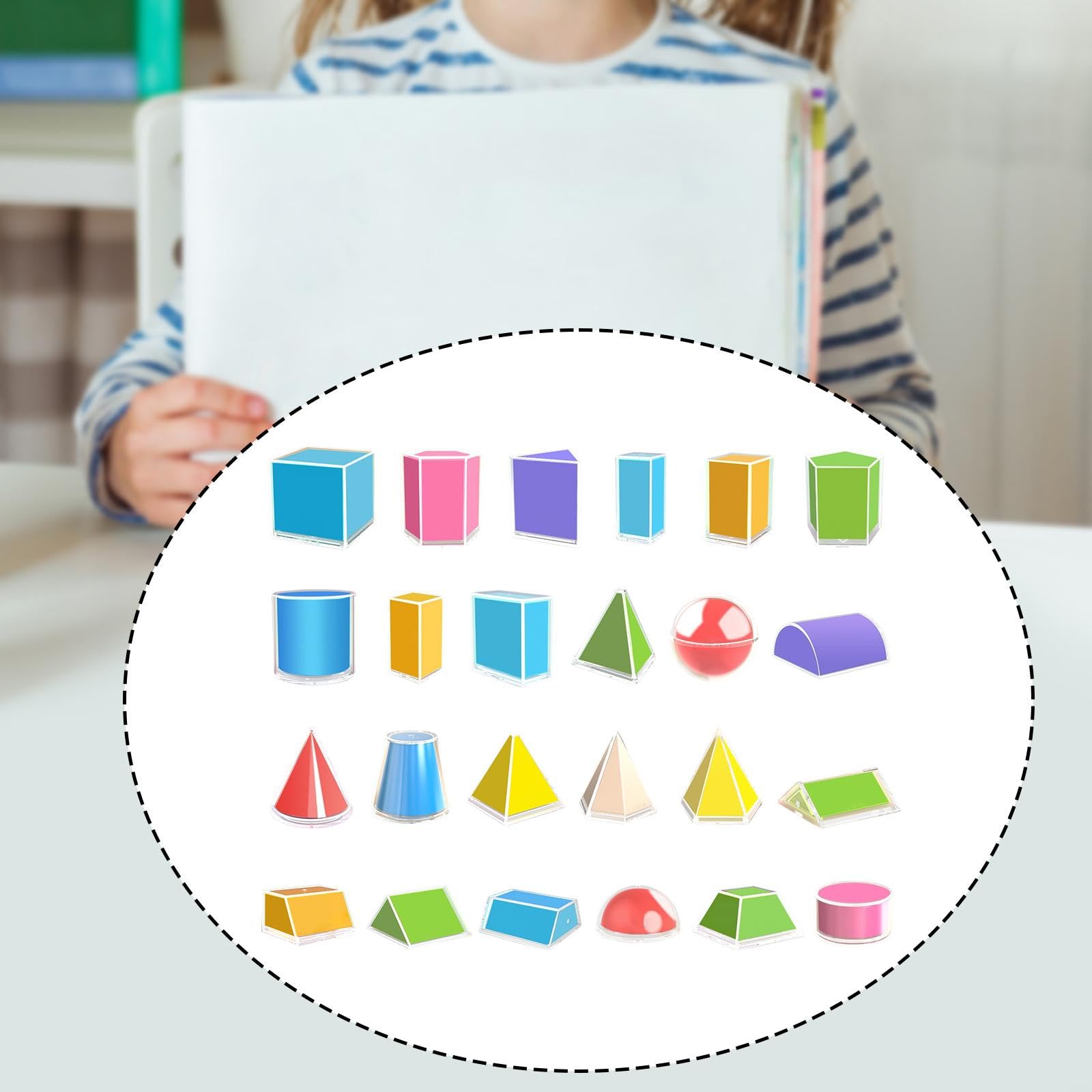 24 Formes Géométriques Pliables pour La Manipulation Mathématique : Sphère, Cylindre, Volume, Surface
