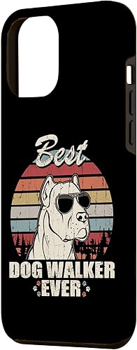 Vista 14 de iPhone XS Max Dogo Argentino Best Dog Walker Ever Funny Quote Vintage Case