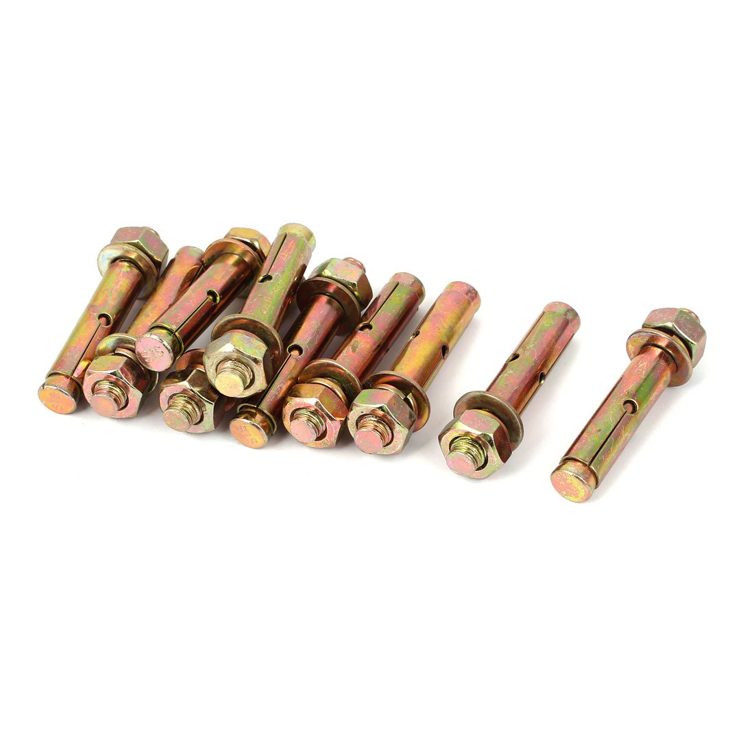 Aexit 12mmx70mm Metal Hex Nut Washer Concrete Sleeve Anchors Expansion Bolts Screws 10pcs (1e7244ad24812eaaf33a2e8ddd69e878)