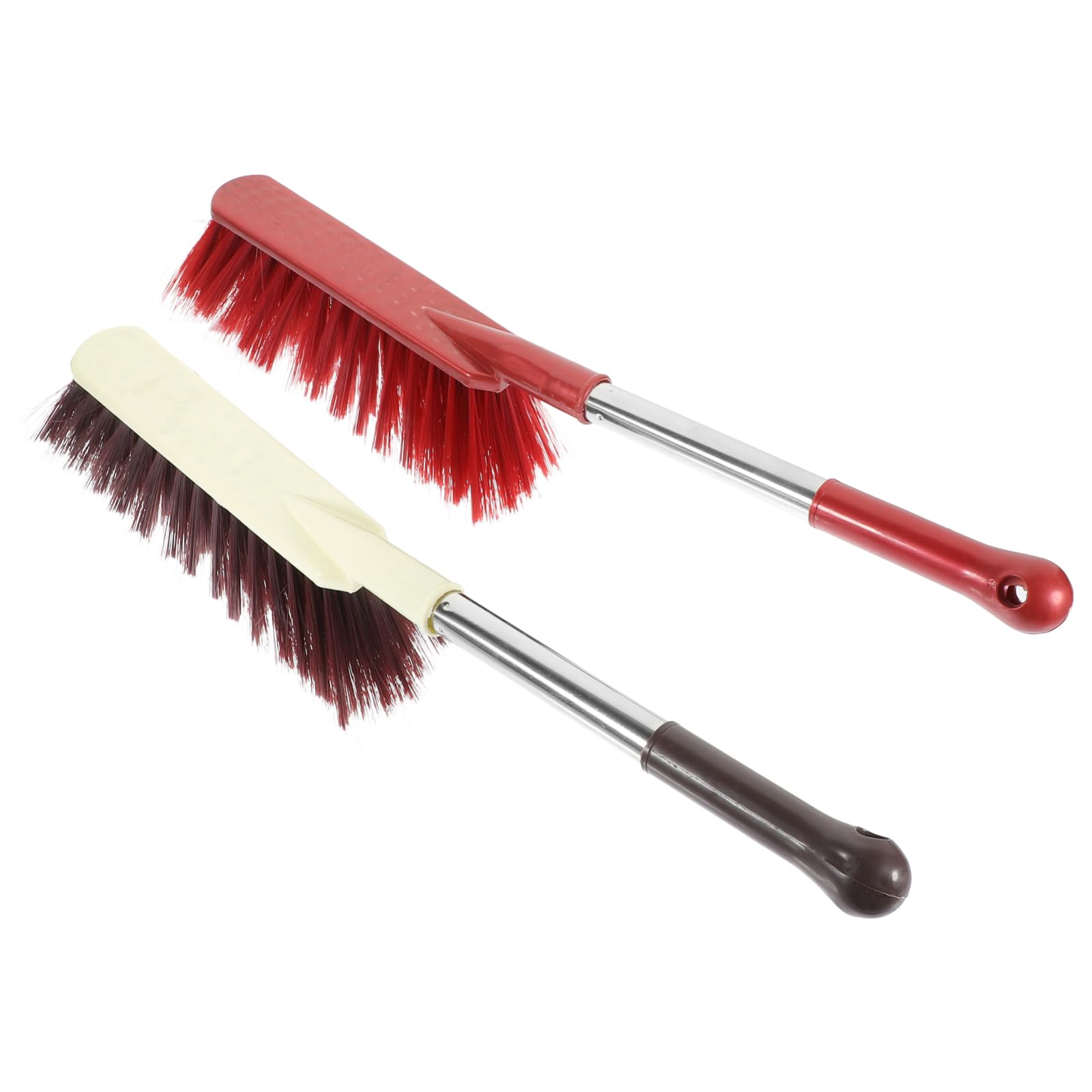 NAMOARLY 2Pcs Handle Hand Brush Long Handle Dust Broom for Home Cleaning Soft Bristle Upholstery and Surface Cleaning Brush