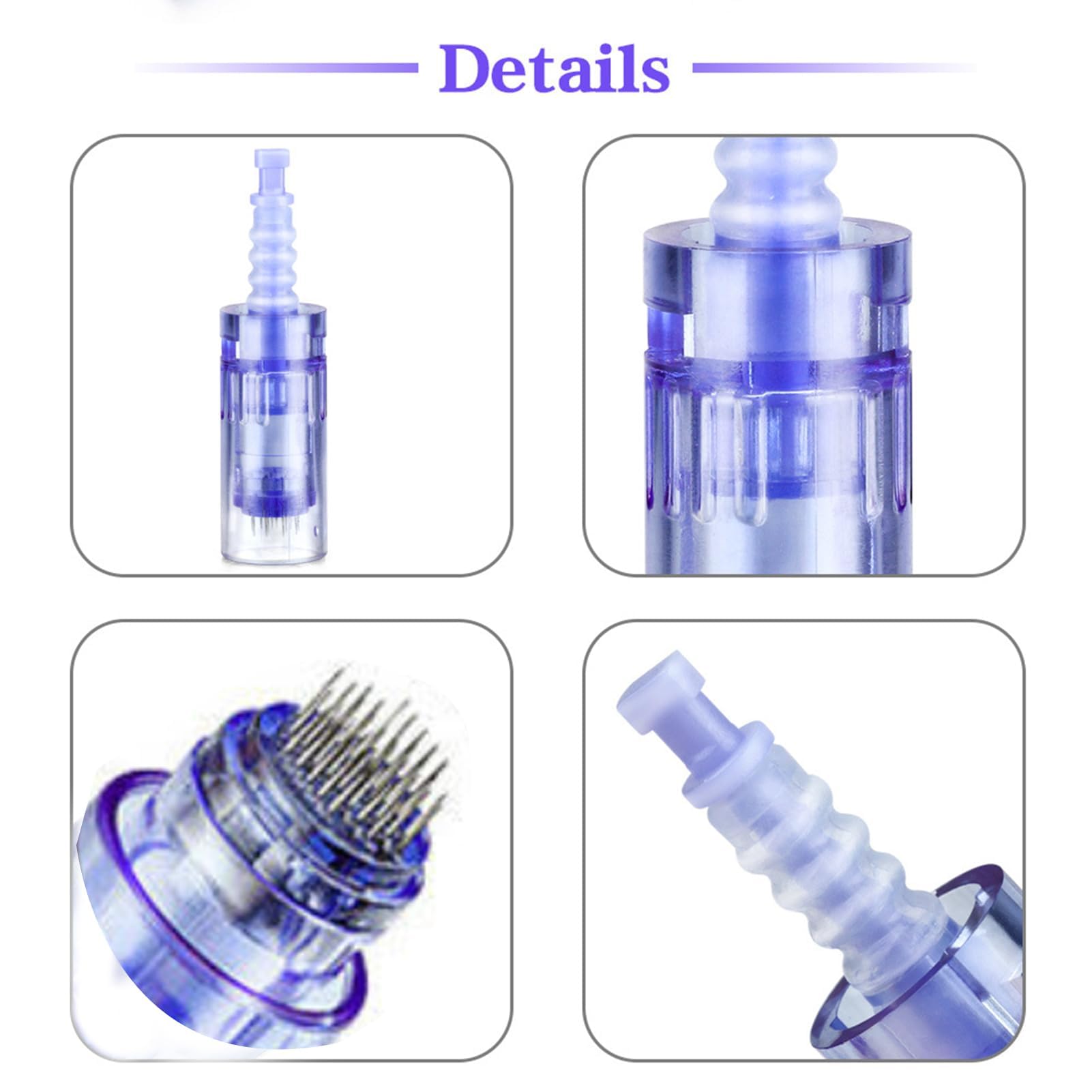 36 Pin Micro Aghi microneedling 10 pezzi viso facciale Dermapen Aghi di ricambio Consigli Slot per cartuccia, Porta Bajonett, per Derma Pen elettrica Antirughe, dermapen facciale Imperfezioni