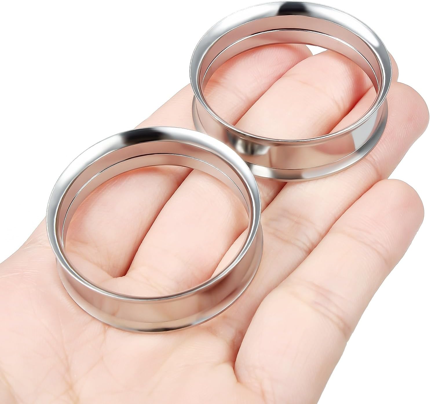 12G-50mm Ear Gauges Plug Tunnels Earrings Surgical Steel Double Flared Expander Dead Stretching Kit for Women Men